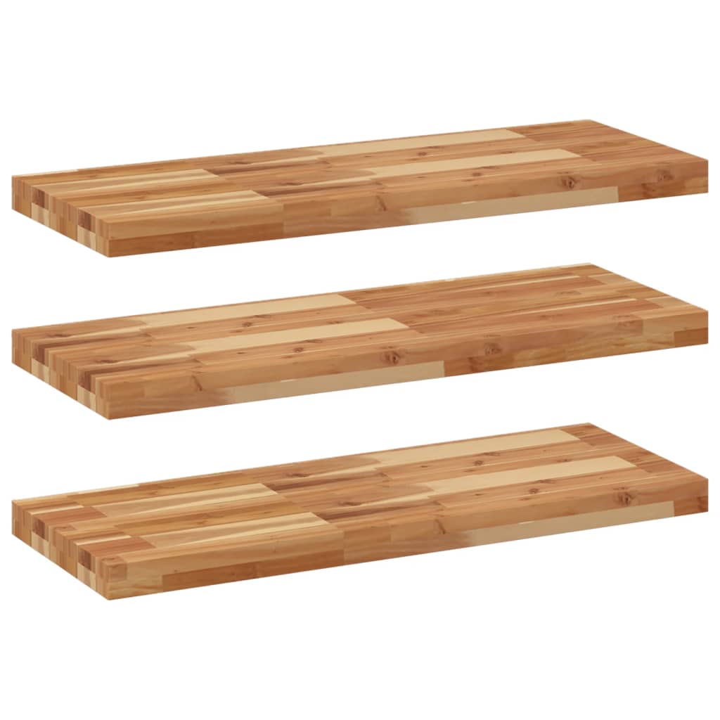 Wandschappen 3 st zwevend olieafwerking 80x30x4 cm acaciahout is nu te koop bij PeponiXL, paradijselijk wonen!