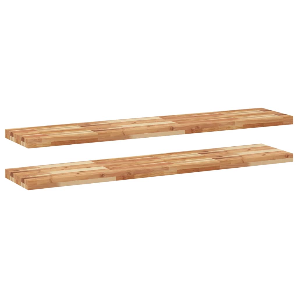 Wandschappen 2 st zwevend olieafwerking 160x30x4 cm acaciahout is nu te koop bij PeponiXL, paradijselijk wonen!