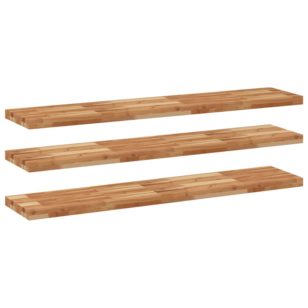 Wandschappen 3 st zwevend olieafwerking 160x30x4 cm acaciahout is nu te koop bij PeponiXL, paradijselijk wonen!