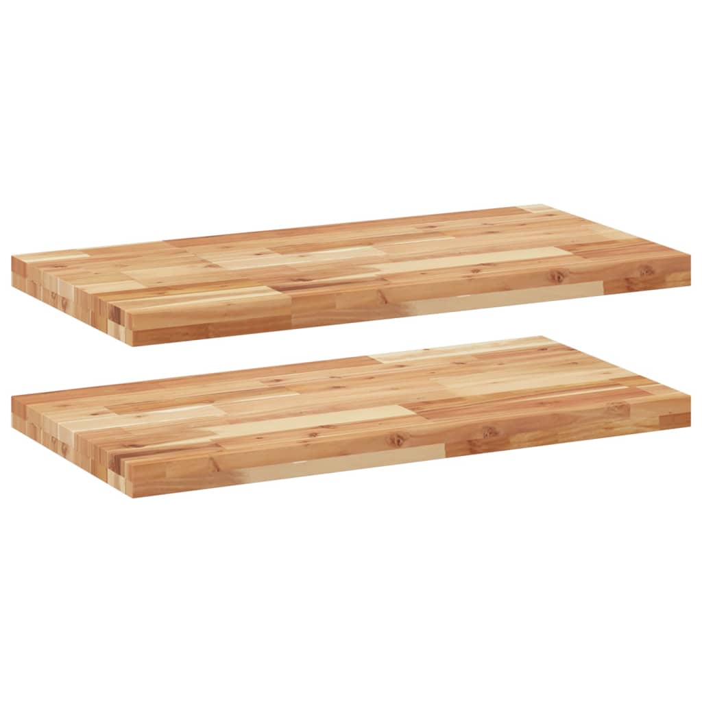 Wandschappen 2 st zwevend olieafwerking 80x40x4 cm acaciahout is nu te koop bij PeponiXL, paradijselijk wonen!