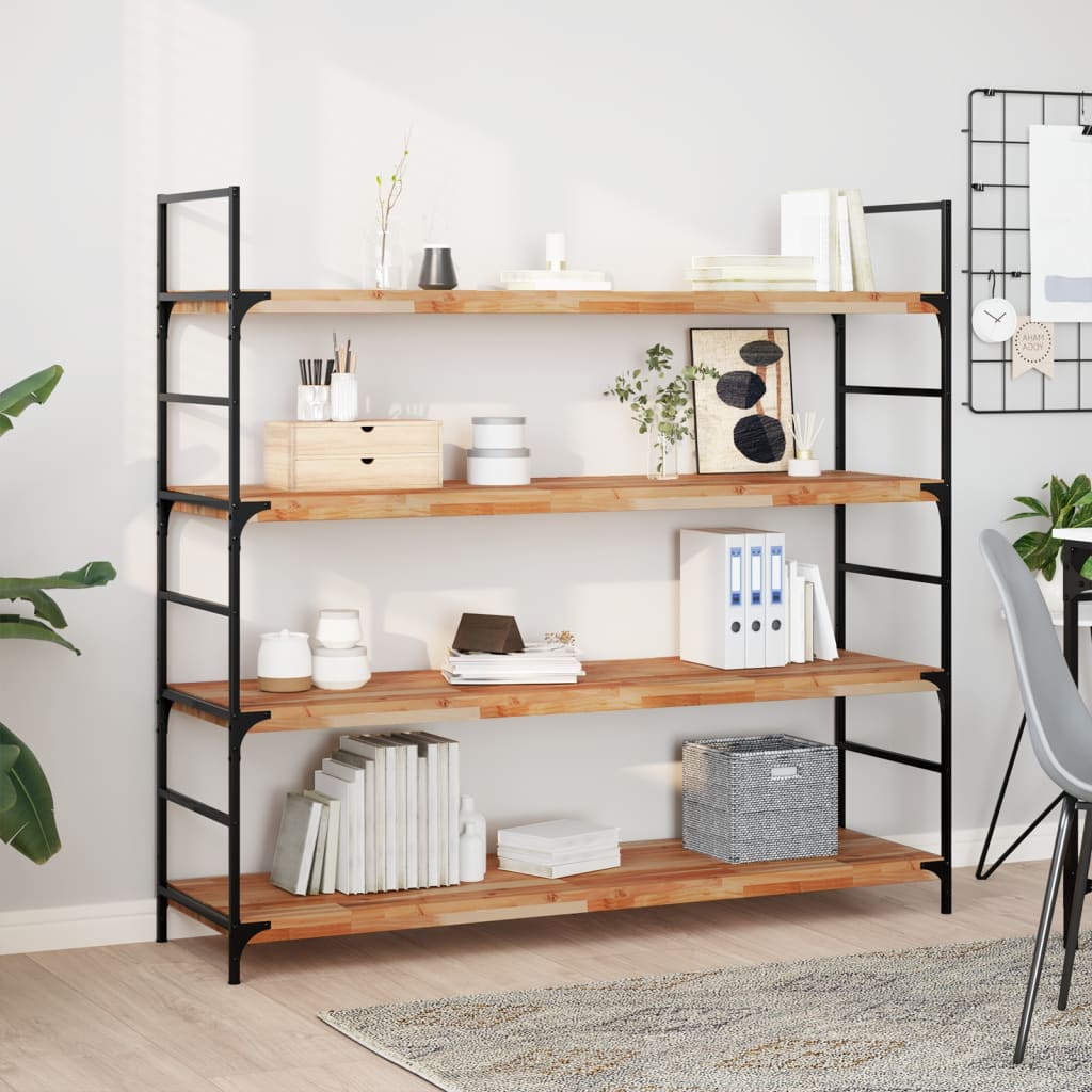 Wandschap zwevend olieafwerking 140x40x4 cm massief acaciahout is nu te koop bij PeponiXL, paradijselijk wonen!