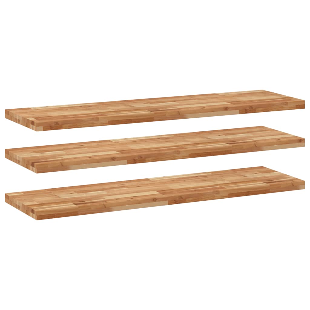Wandschappen 3 st zwevend olieafwerking 140x40x4 cm acaciahout is nu te koop bij PeponiXL, paradijselijk wonen!