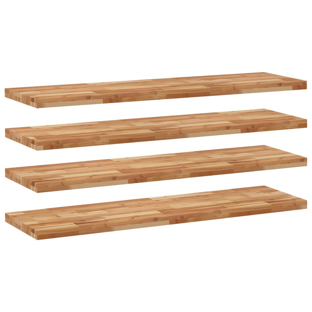 Wandschappen 4 st zwevend olieafwerking 140x40x4 cm acaciahout is nu te koop bij PeponiXL, paradijselijk wonen!