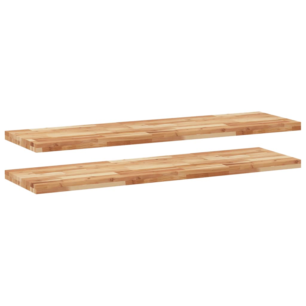 Wandschappen 2 st zwevend olieafwerking 160x40x4 cm acaciahout is nu te koop bij PeponiXL, paradijselijk wonen!