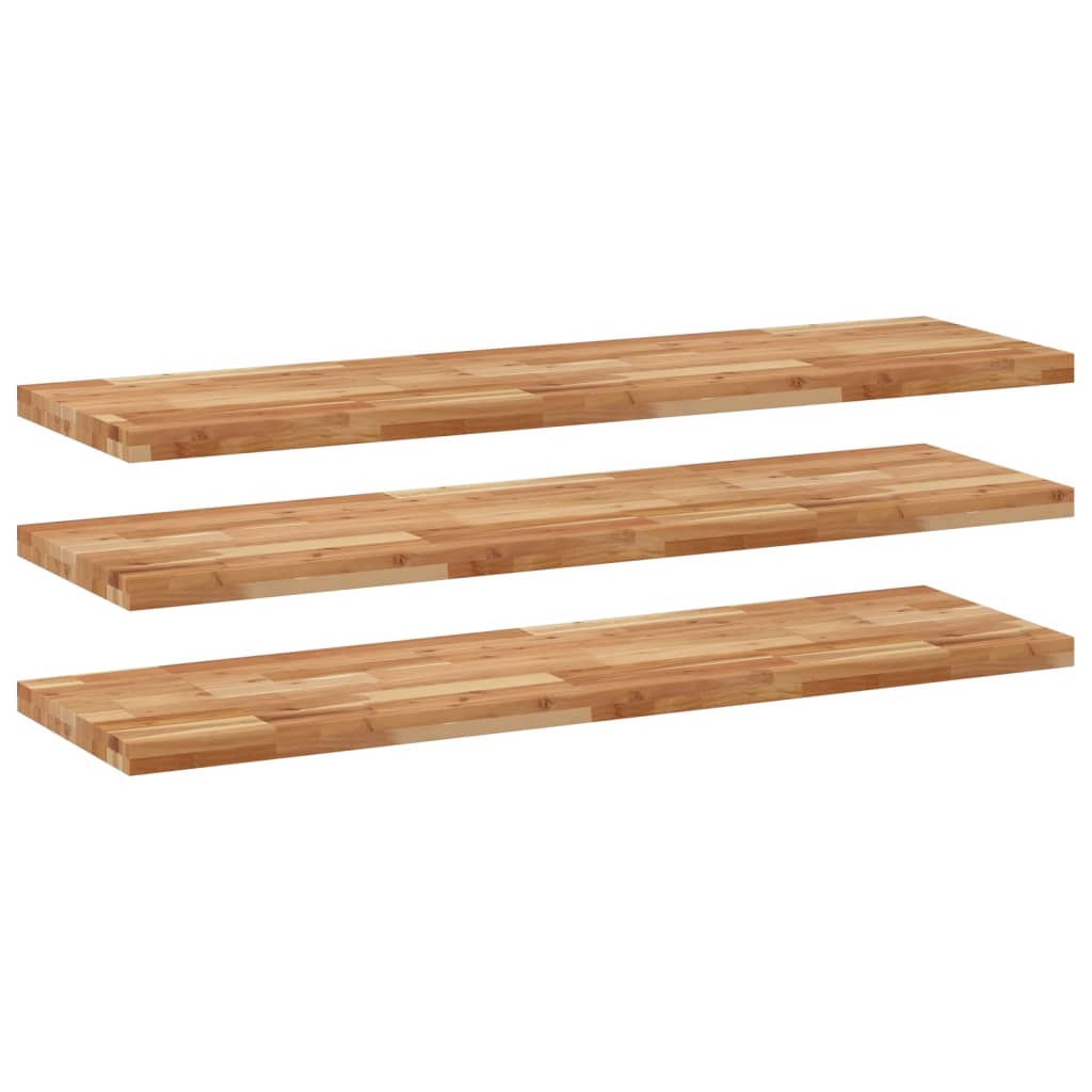 Wandschappen 3 st zwevend olieafwerking 160x40x4 cm acaciahout is nu te koop bij PeponiXL, paradijselijk wonen!