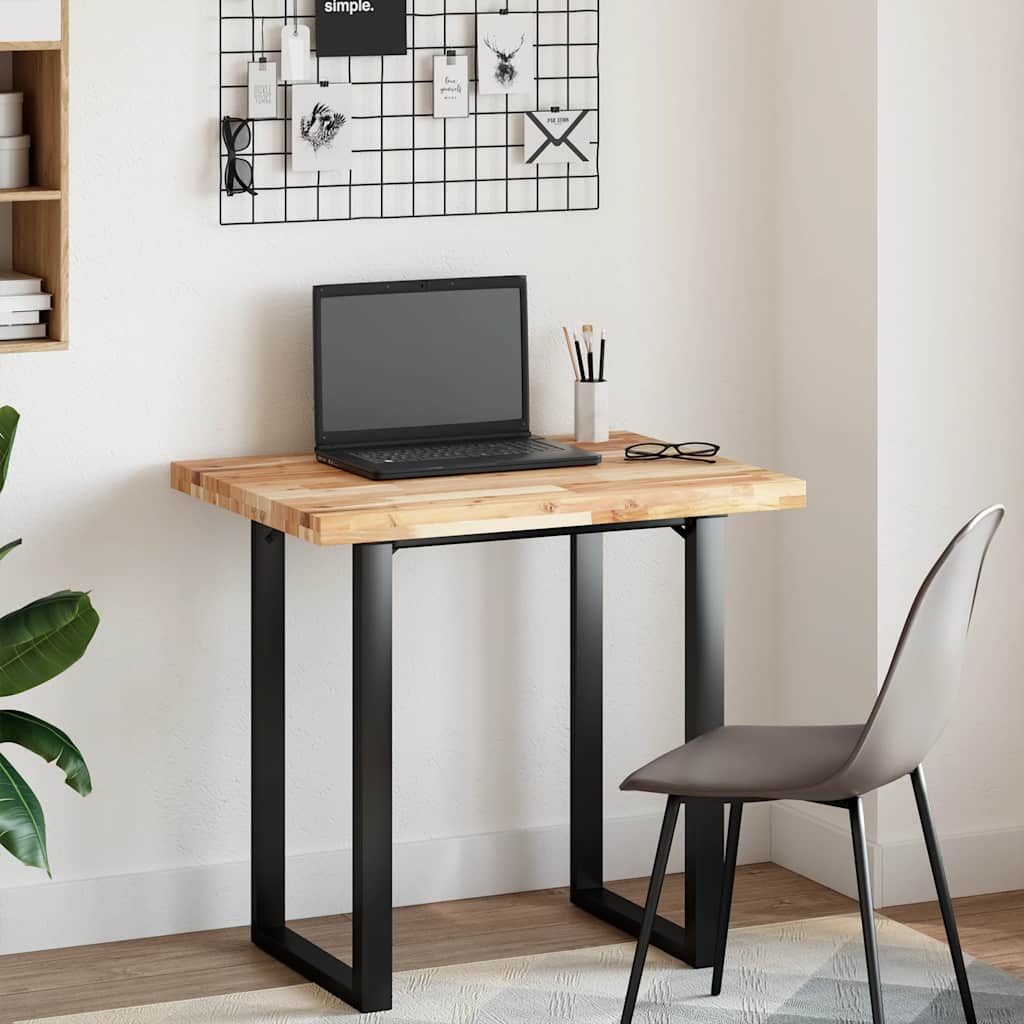Bureaublad 100x60x4 cm onbehandeld massief acaciahout is nu te koop bij PeponiXL, paradijselijk wonen!