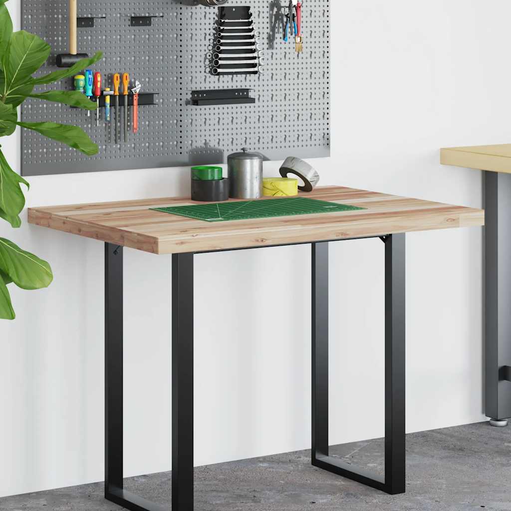 Bureaublad 120x70x4 cm onbehandeld massief acaciahout is nu te koop bij PeponiXL, paradijselijk wonen!