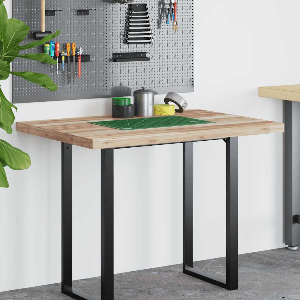 Bureaublad 100x80x4 cm onbehandeld massief acaciahout is nu te koop bij PeponiXL, paradijselijk wonen!