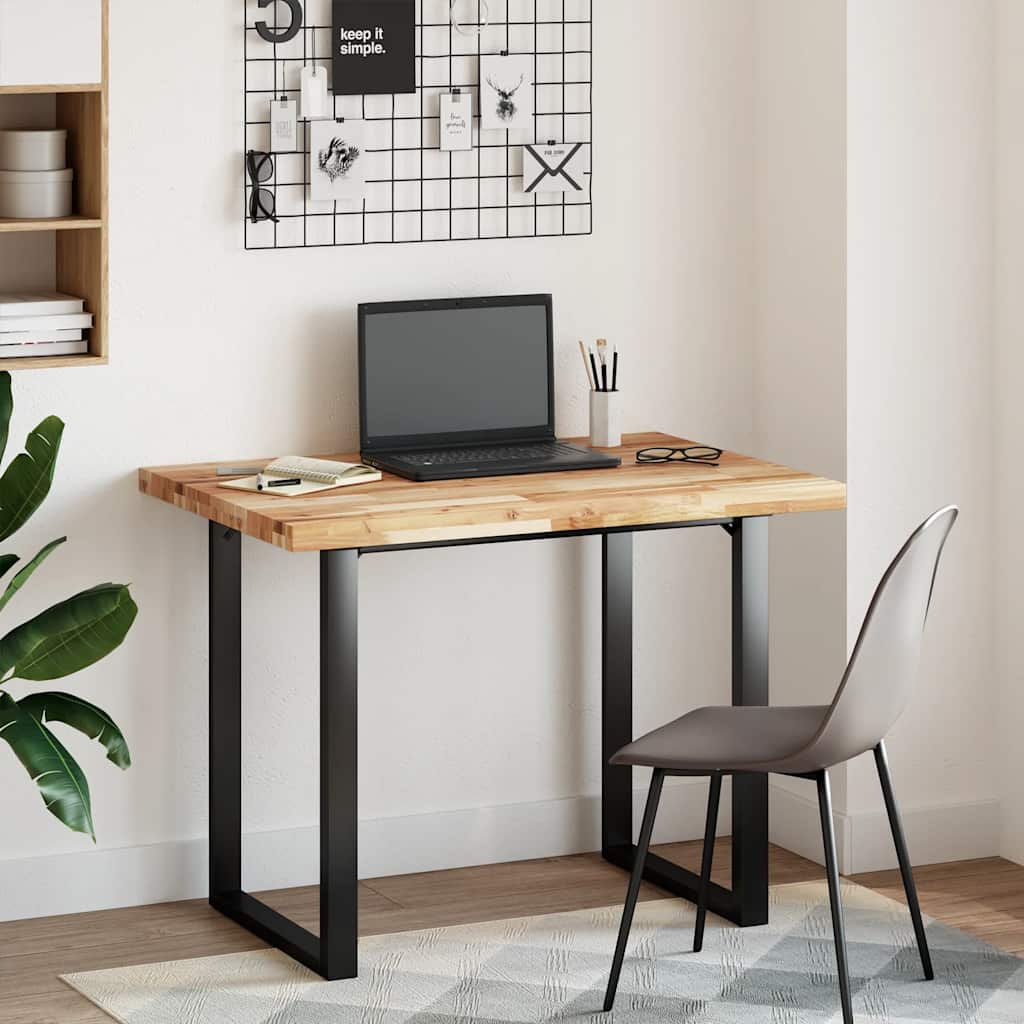 Bureaublad met olieafwerking 100x70x4 cm massief acaciahout is nu te koop bij PeponiXL, paradijselijk wonen!