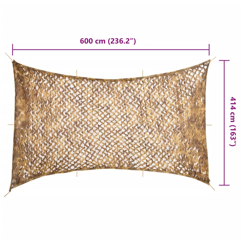 Camouflagenet met opbergzak 600x414 cm zandkleurig is nu te koop bij PeponiXL, paradijselijk wonen!