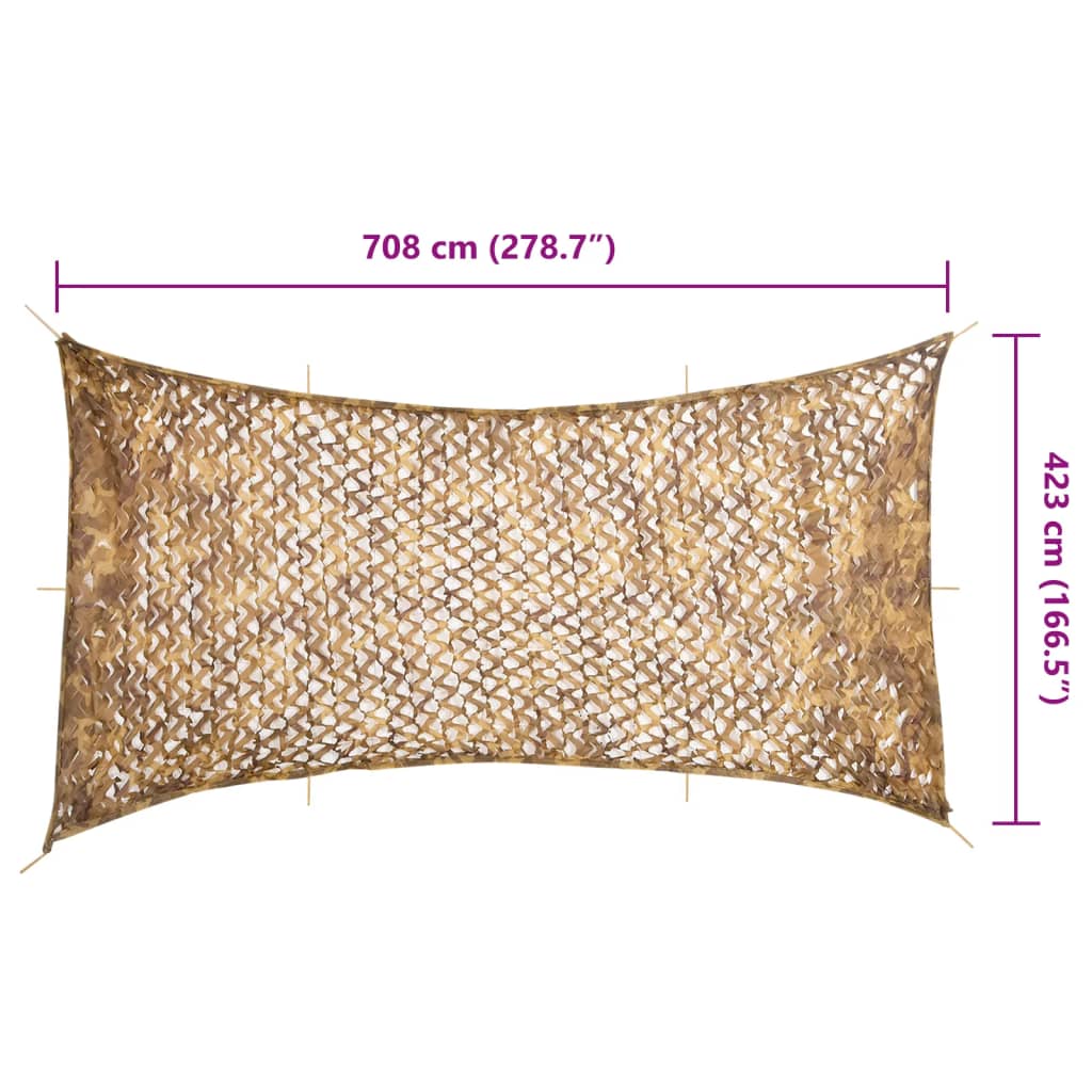 Camouflagenet met opbergzak 708x423 cm zandkleurig is nu te koop bij PeponiXL, paradijselijk wonen!