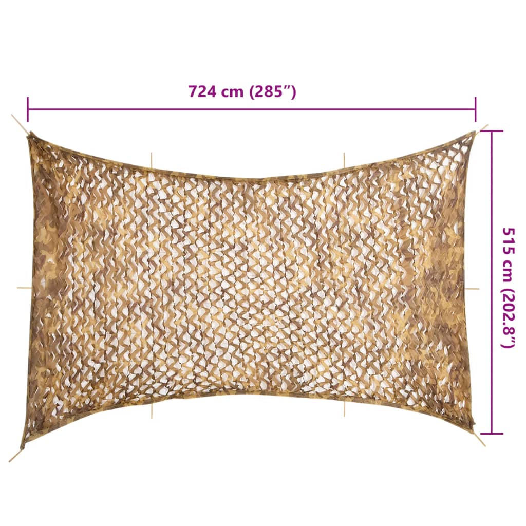 Camouflagenet met opbergzak 724x515 cm zandkleurig is nu te koop bij PeponiXL, paradijselijk wonen!