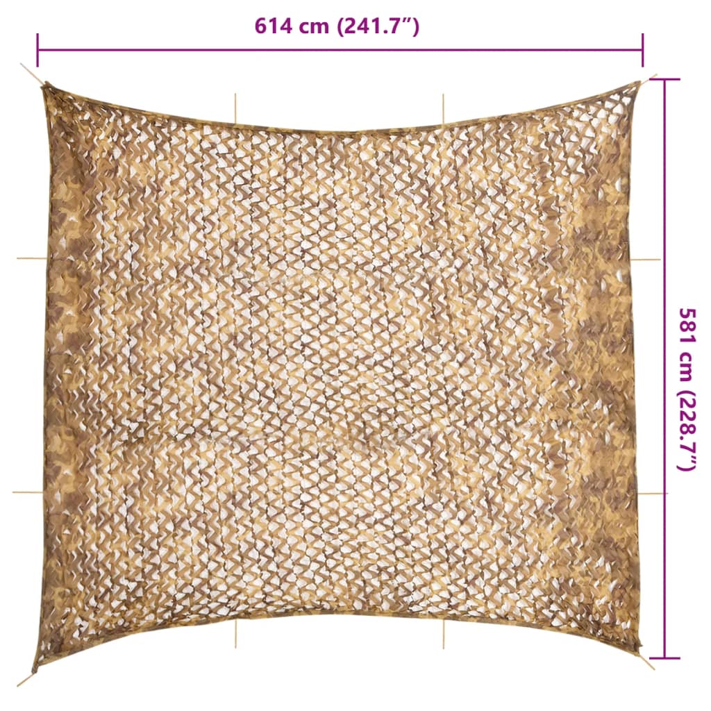 Camouflagenet met opbergzak 614x581 cm zandkleurig is nu te koop bij PeponiXL, paradijselijk wonen!