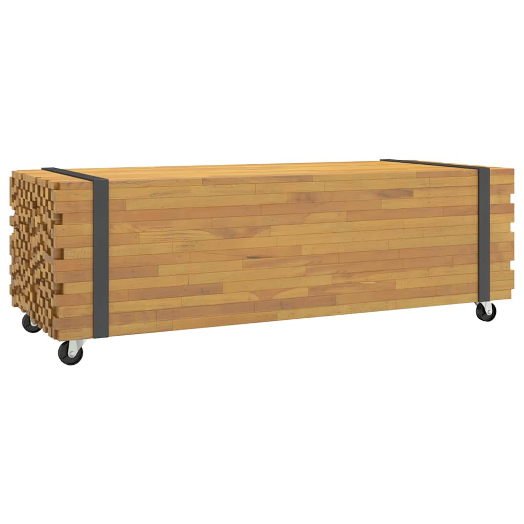 Salontafel 110x45x35 cm massief teakhout is nu te koop bij PeponiXL, paradijselijk wonen!
