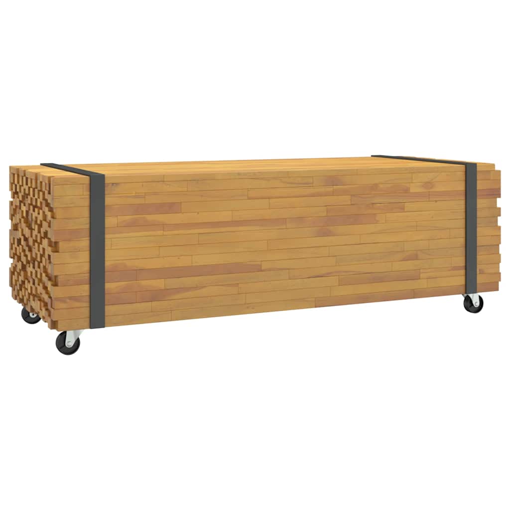 Salontafel 110x45x35 cm massief teakhout is nu te koop bij PeponiXL, paradijselijk wonen!
