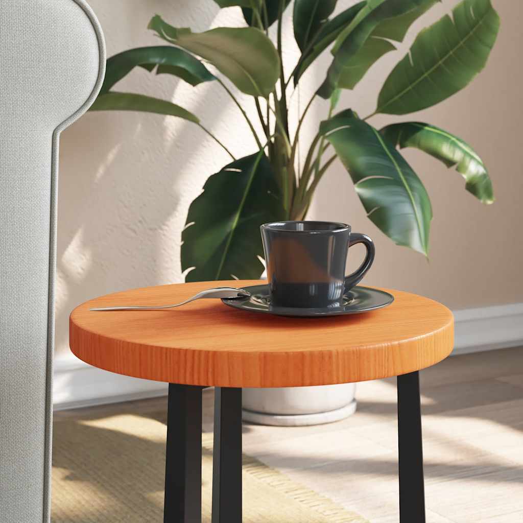 Tafelblad rond Ø30x2,5 cm massief grenenhout wasbruin is nu te koop bij PeponiXL, paradijselijk wonen!