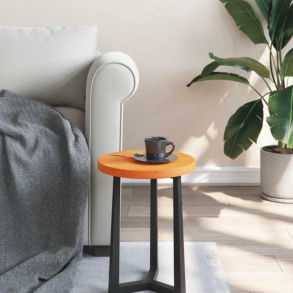 Tafelblad rond Ø30x2,5 cm massief grenenhout wasbruin is nu te koop bij PeponiXL, paradijselijk wonen!