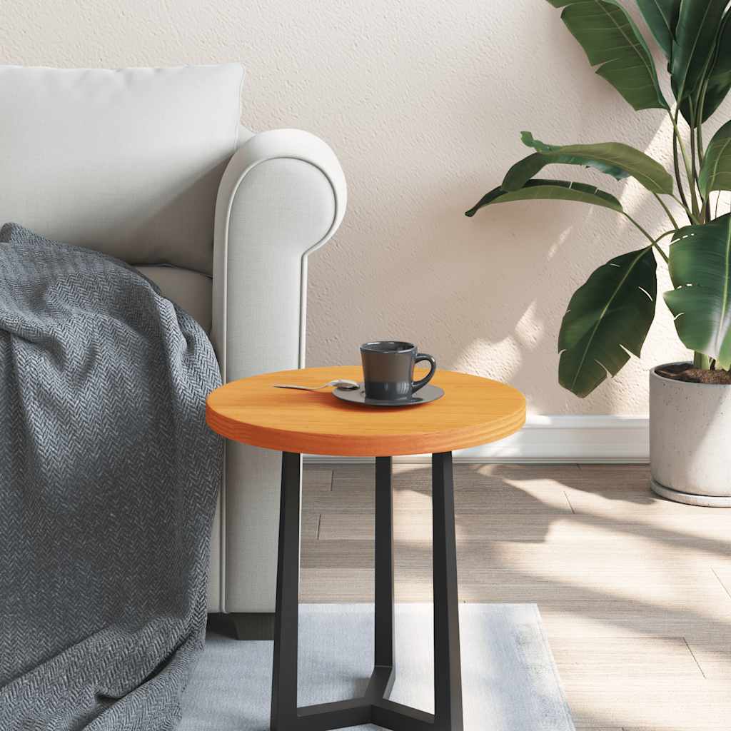 Tafelblad rond Ø40x2,5 cm massief grenenhout wasbruin is nu te koop bij PeponiXL, paradijselijk wonen!