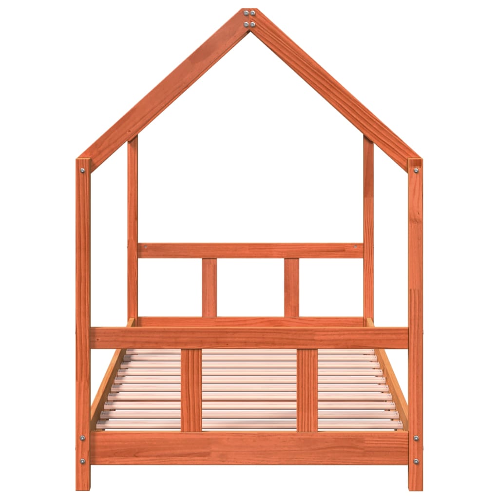 Kinderbedframe massief grenenhout wasbruin 90x190 cm is nu te koop bij PeponiXL, paradijselijk wonen!