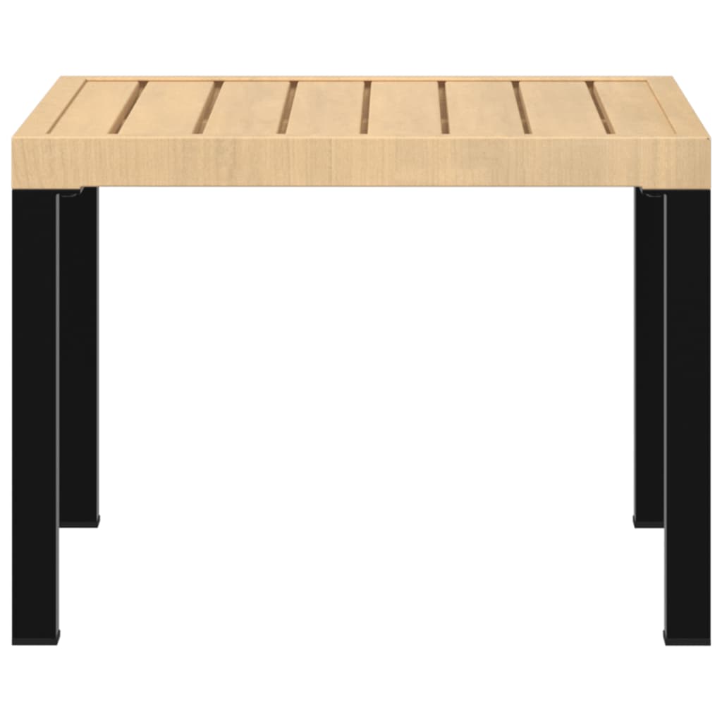 Tuinsalontafel 55x55x39,5 cm gepoedercoat staal zwart is nu te koop bij PeponiXL, paradijselijk wonen!
