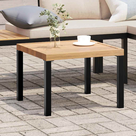 Tuinsalontafel 55x55x39,5 cm gepoedercoat staal zwart is nu te koop bij PeponiXL, paradijselijk wonen!