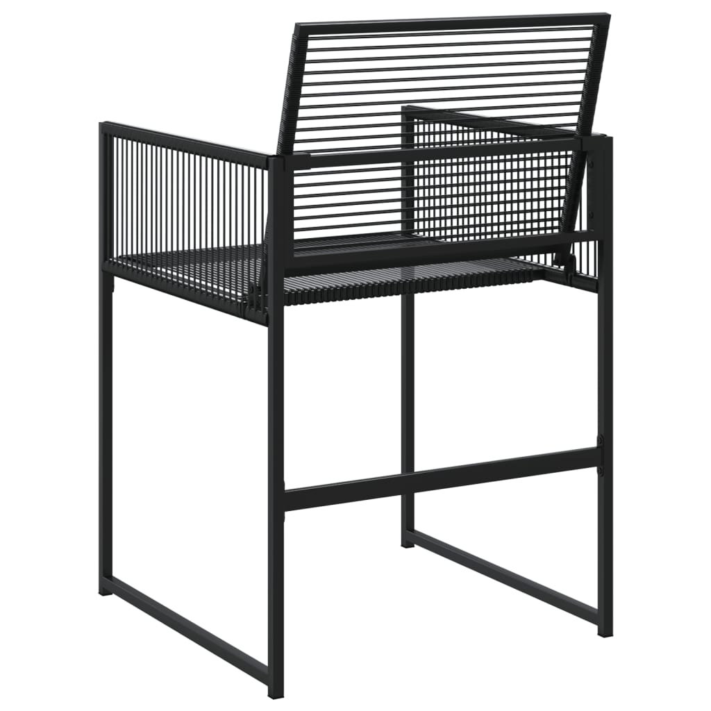 Tuinstoelen 4 st poly rattan zwart is nu te koop bij PeponiXL, paradijselijk wonen!