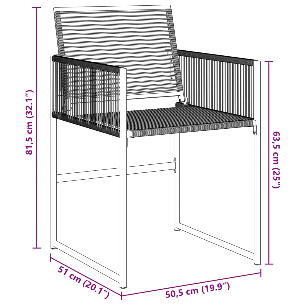 Tuinstoelen 4 st poly rattan zwart is nu te koop bij PeponiXL, paradijselijk wonen!