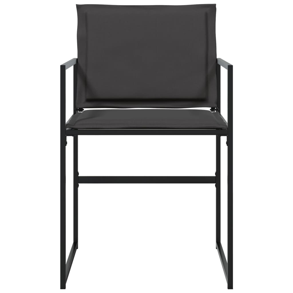 Tuinstoelen 4 st met kussens staal en textileen zwart is nu te koop bij PeponiXL, paradijselijk wonen!