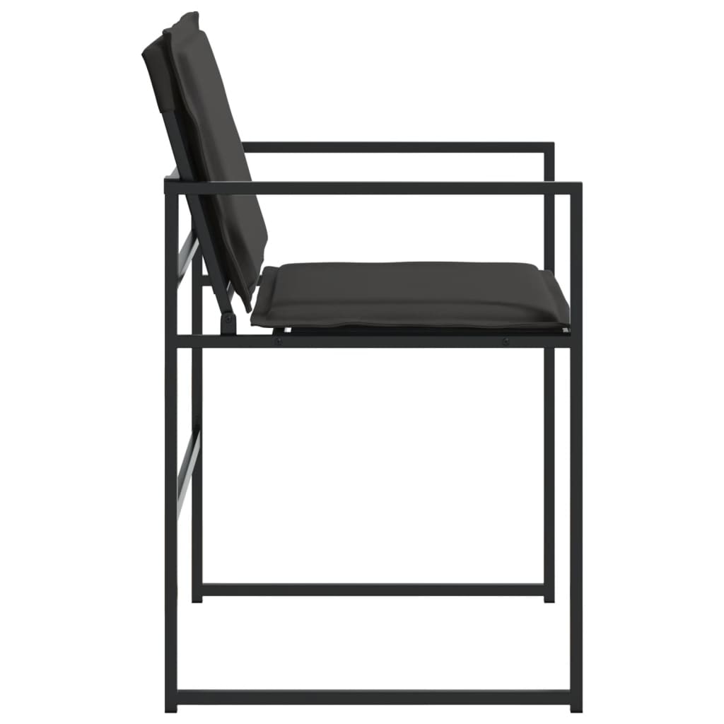 Tuinstoelen 4 st met kussens staal en textileen zwart is nu te koop bij PeponiXL, paradijselijk wonen!