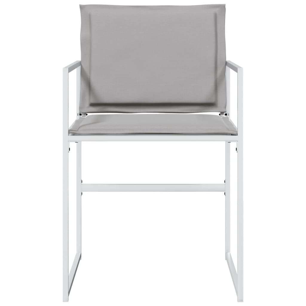 Tuinstoelen 4 st met kussens staal en textileen wit is nu te koop bij PeponiXL, paradijselijk wonen!
