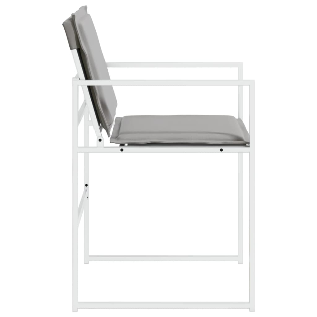 Tuinstoelen 4 st met kussens staal en textileen wit is nu te koop bij PeponiXL, paradijselijk wonen!