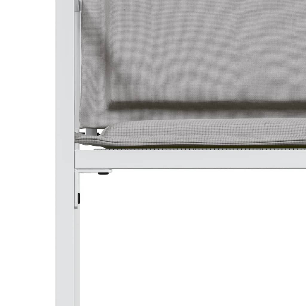 Tuinstoelen 4 st met kussens staal en textileen wit is nu te koop bij PeponiXL, paradijselijk wonen!