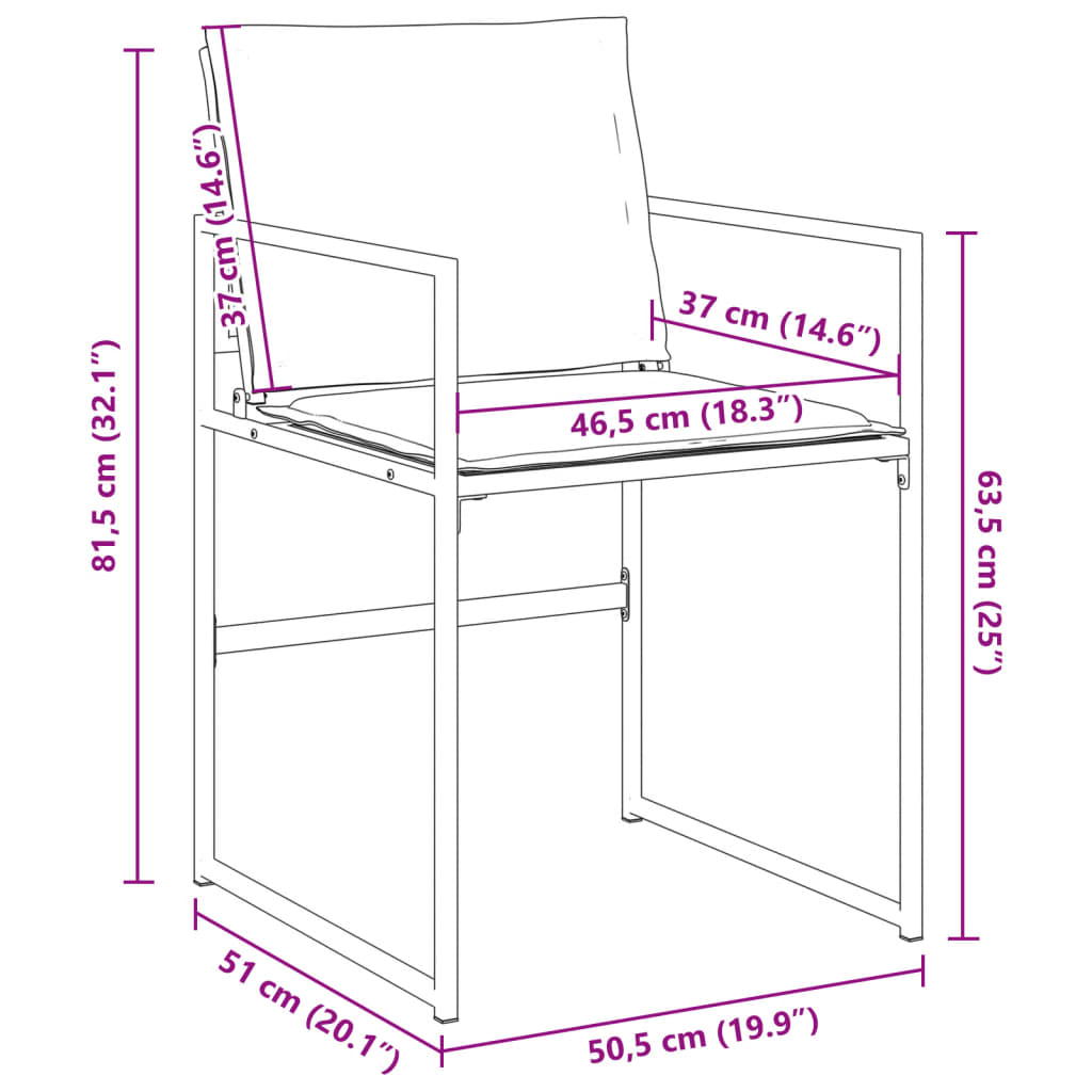 Tuinstoelen 4 st met kussens staal en textileen wit is nu te koop bij PeponiXL, paradijselijk wonen!