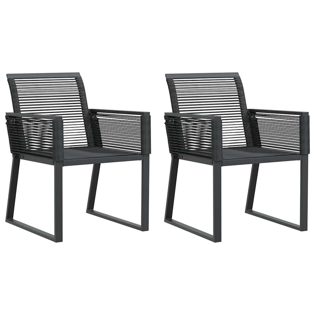 Tuinstoelen 2 st poly rattan zwart is nu te koop bij PeponiXL, paradijselijk wonen!