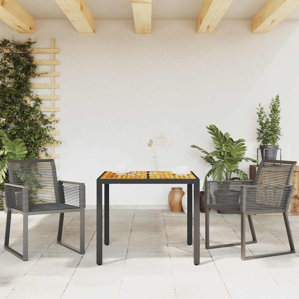 Tuinstoelen 2 st poly rattan zwart is nu te koop bij PeponiXL, paradijselijk wonen!