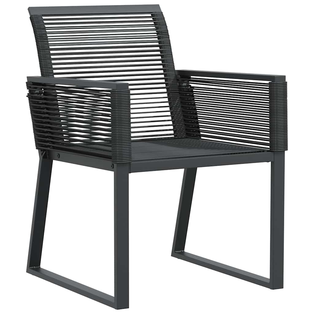 Tuinstoelen 2 st poly rattan zwart is nu te koop bij PeponiXL, paradijselijk wonen!