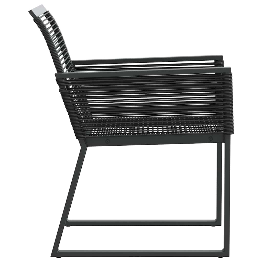 Tuinstoelen 2 st poly rattan zwart is nu te koop bij PeponiXL, paradijselijk wonen!