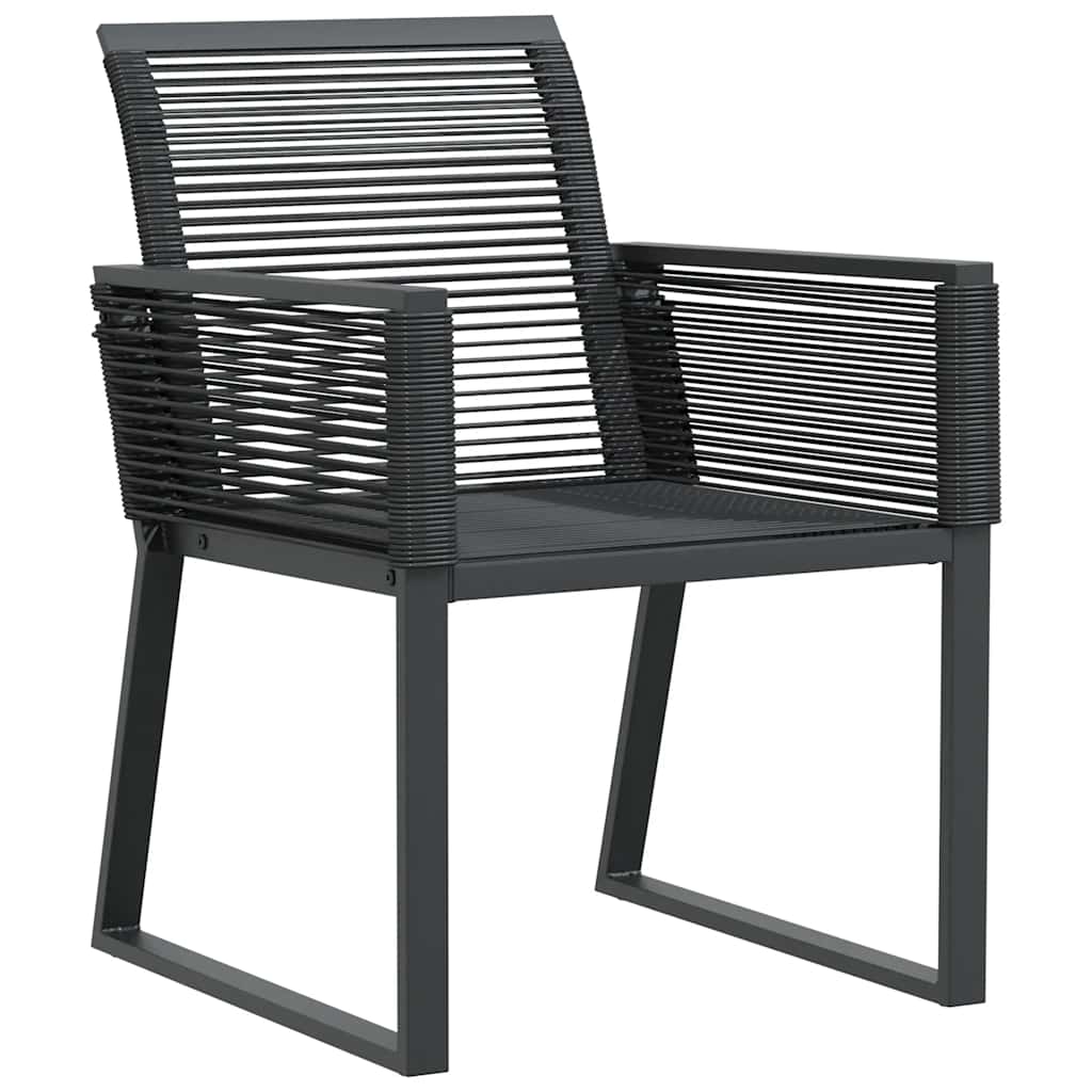Tuinstoelen 4 st poly rattan zwart is nu te koop bij PeponiXL, paradijselijk wonen!
