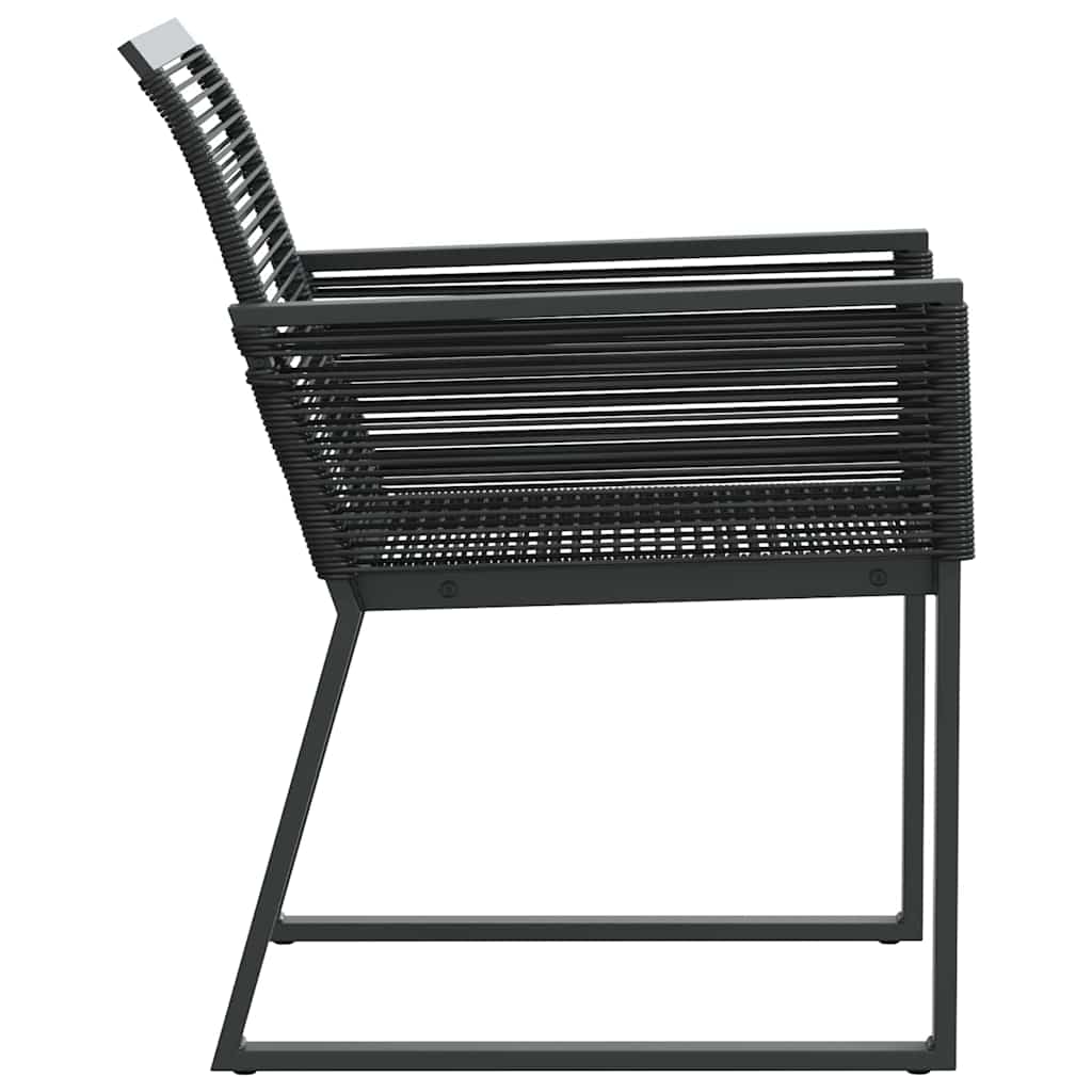 Tuinstoelen 4 st poly rattan zwart is nu te koop bij PeponiXL, paradijselijk wonen!