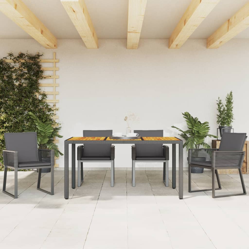 Tuinstoelen 4 st met kussens poly rattan zwart is nu te koop bij PeponiXL, paradijselijk wonen!