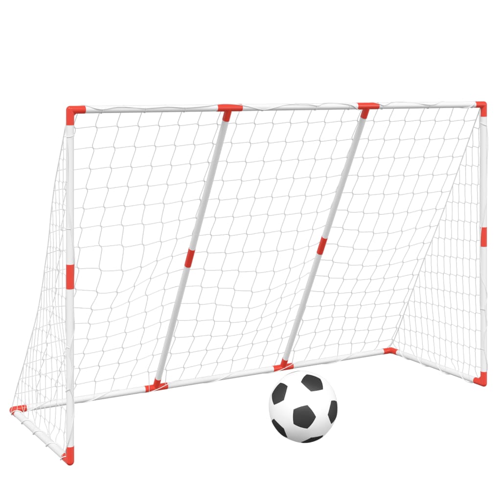 Kindervoetbaldoel met ballen 2-in-1 184x64x124 cm wit is nu te koop bij PeponiXL, paradijselijk wonen!