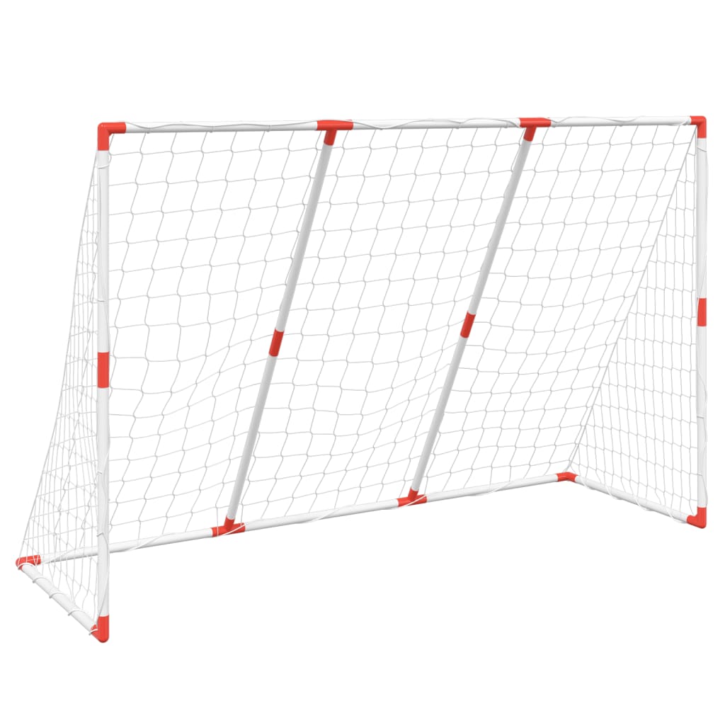 Kindervoetbaldoel met ballen 2-in-1 184x64x124 cm wit is nu te koop bij PeponiXL, paradijselijk wonen!