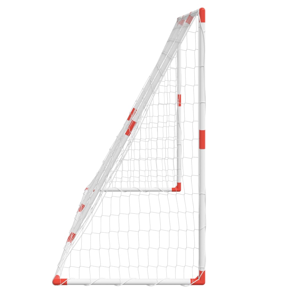 Kindervoetbaldoel met ballen 2-in-1 184x64x124 cm wit is nu te koop bij PeponiXL, paradijselijk wonen!