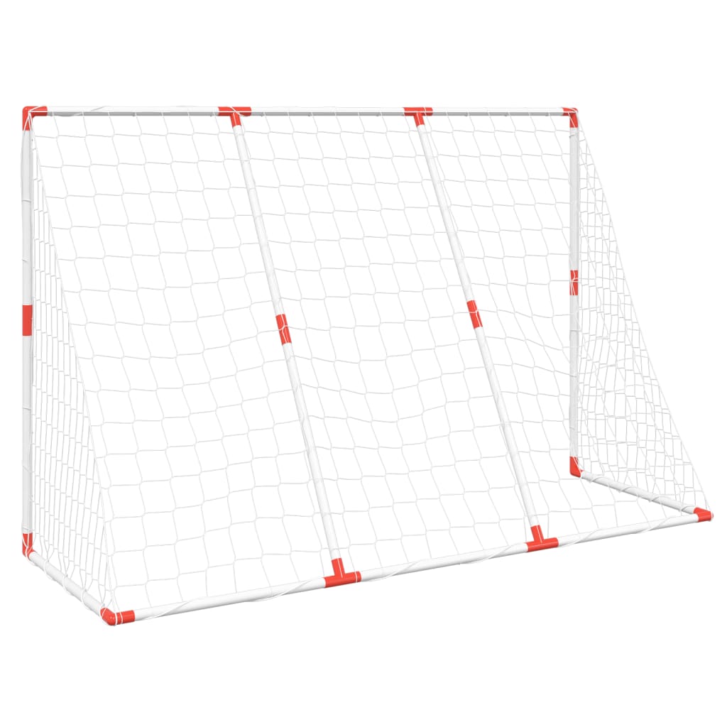 Kindervoetbaldoel met ballen 2-in-1 184x64x124 cm wit is nu te koop bij PeponiXL, paradijselijk wonen!