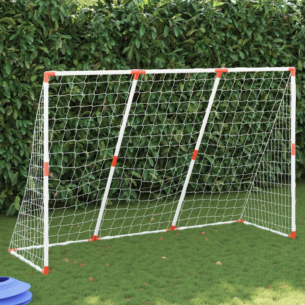 Kindervoetbaldoel met ballen 2-in-1 184x64x124 cm wit is nu te koop bij PeponiXL, paradijselijk wonen!