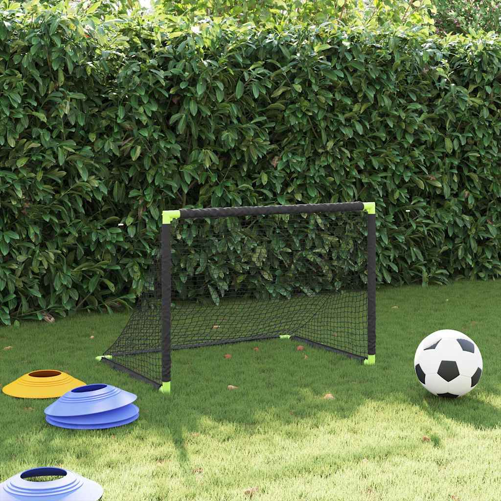 Kindervoetbaldoel inklapbaar 90x64x64 cm zwart is nu te koop bij PeponiXL, paradijselijk wonen!