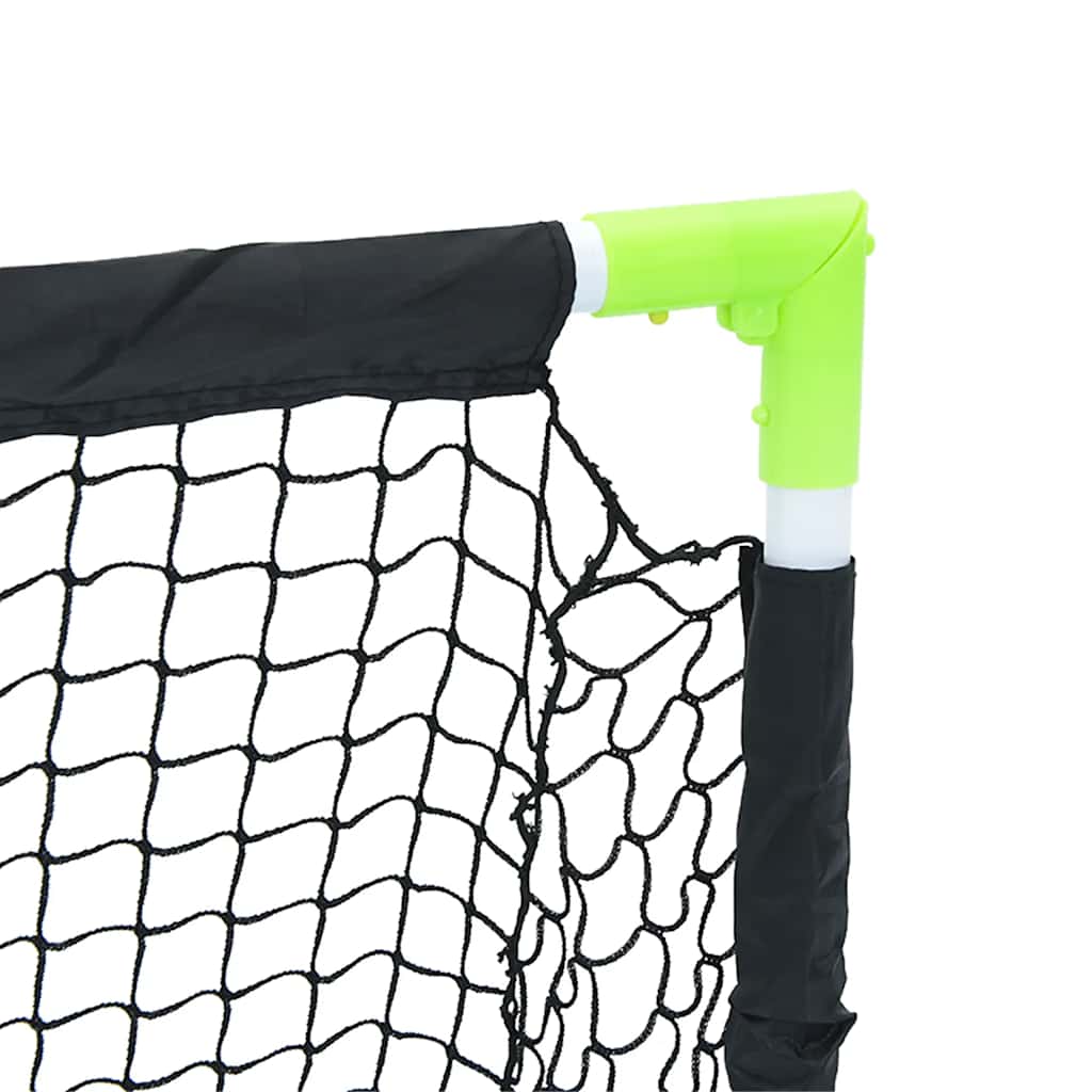 Kindervoetbaldoel inklapbaar 90x64x64 cm zwart is nu te koop bij PeponiXL, paradijselijk wonen!