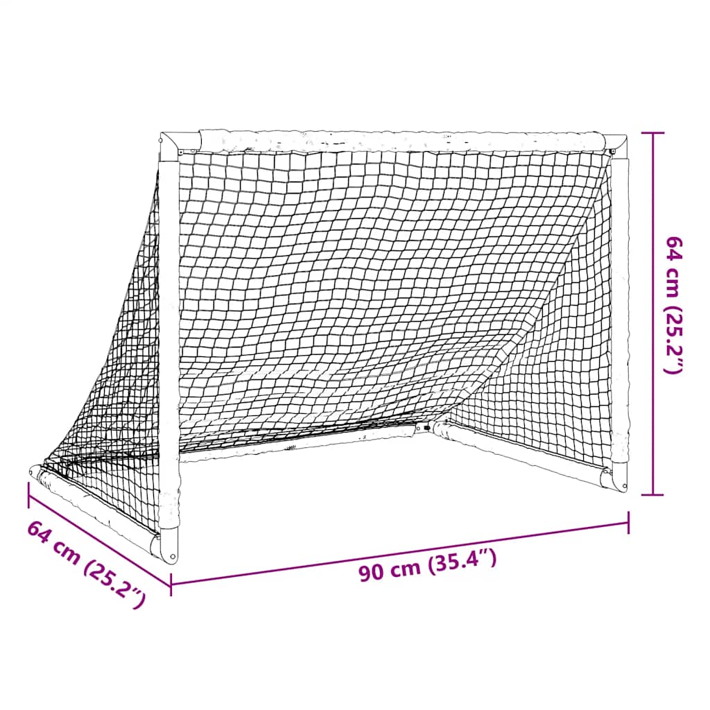 Kindervoetbaldoel inklapbaar 90x64x64 cm zwart is nu te koop bij PeponiXL, paradijselijk wonen!