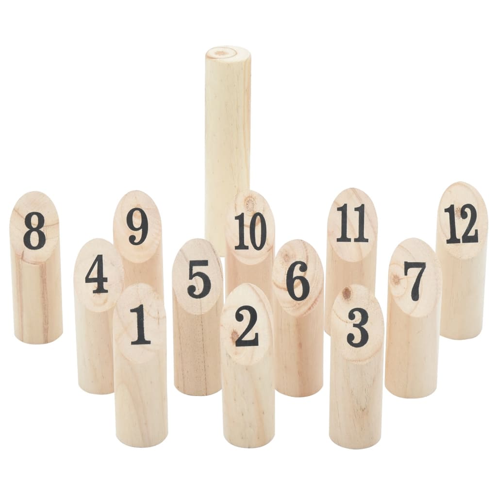 13-delige Nummerkubb spelset met draagtas massief grenenhout is nu te koop bij PeponiXL, paradijselijk wonen!