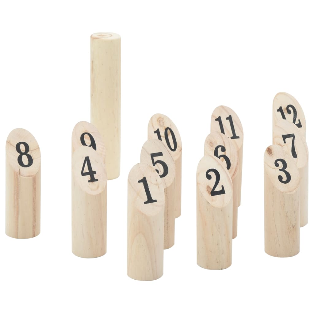 13-delige Nummerkubb spelset met draagtas massief grenenhout is nu te koop bij PeponiXL, paradijselijk wonen!